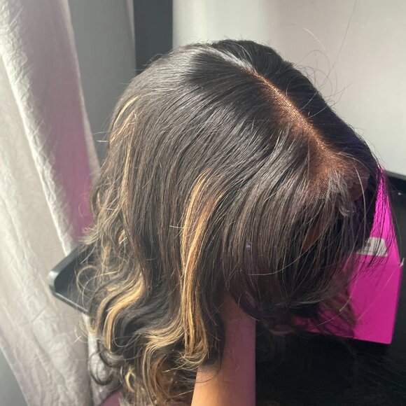 UNICE Pre Everything -13x4 Glueless Curtain Bang Lace Wig w/ Blonde Highlights main image 5